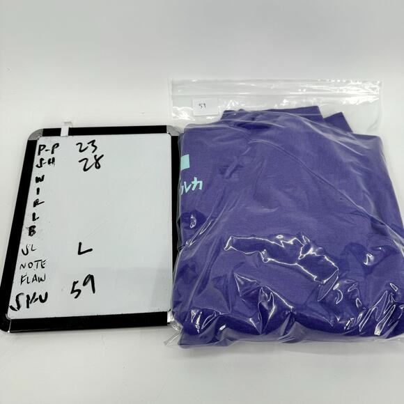 Pink + Dolphin Sweatshirt Womens Large Purple Pullover Long Sleeve Logo Graphic - Picture 7 of 7